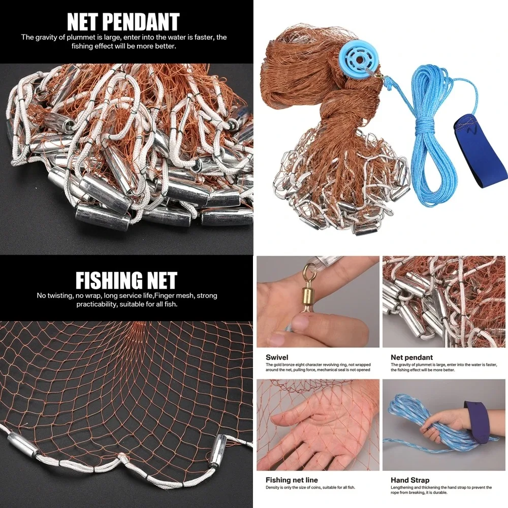 100cm Fishing Net Soft Wire Trap Netting Premium Float Sea Fish Netting Tackle Baitcasters For Fishing Pesca fishing net