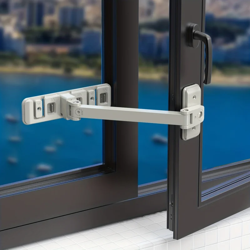 Childproof Window Lock Anti-Fall Guard for Sliding Windows/Pets, ABS Tool-Free Installation, Durable Home Safety Protection