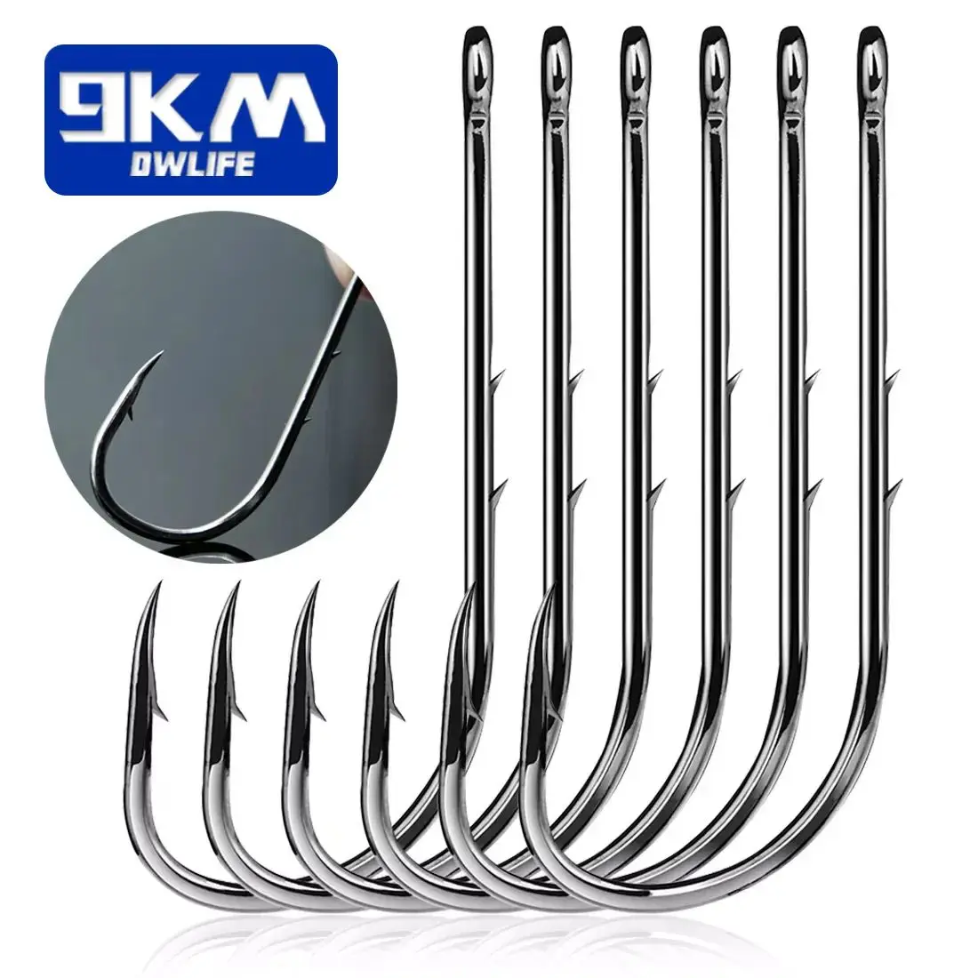 20 Hameçons De Pêche Uxcell N°5 Avec Ligne 45cm - Argent à Ardillon