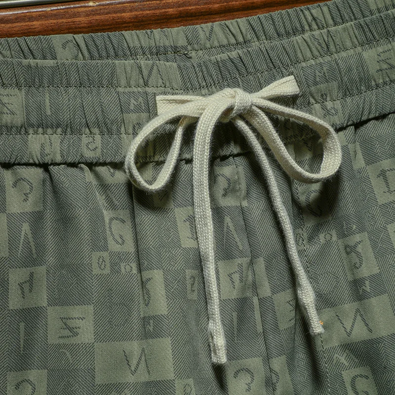 Fashion Printed Shorts Men's Summer Loose Stretch All-Match Home Men's Breathable Beach Pants Casual Outdoor Shorts