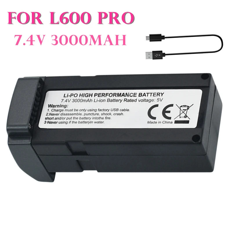 Batterie L600 PRO 7.4V 3000mAh pour drone L600PRO - 1, 2 ou 3 packs