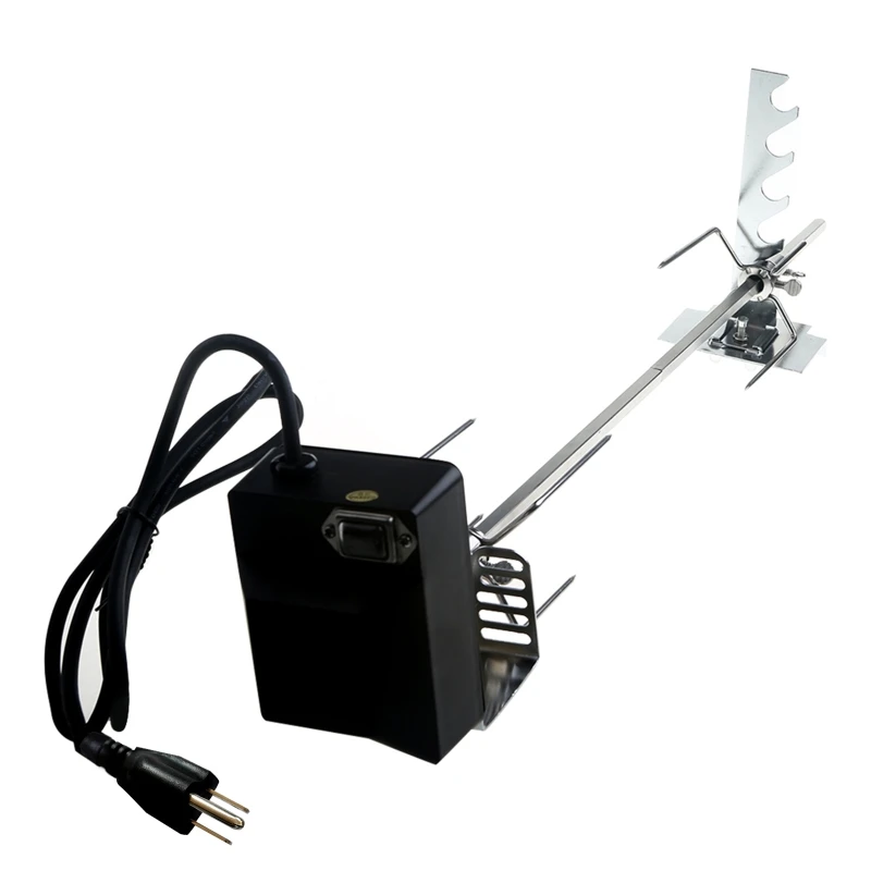 Universal Automatic Grill Rotisserie Kit with 4W Electric Motor BBQ Bracket Roaster Spit Rod Fork Complete Holders barbecue skewers barbecue tools