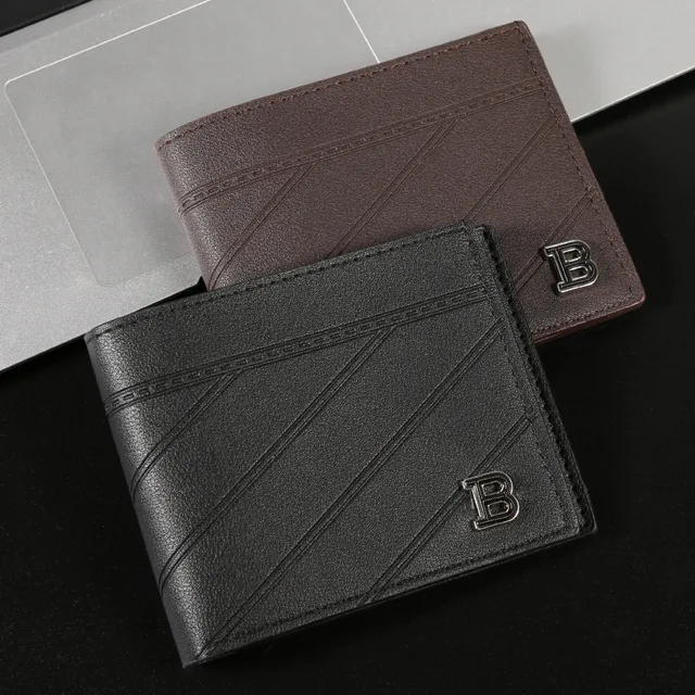 Niche exquisite men's wallet, versatile trend solid color clutch bag, multi-functional card bag