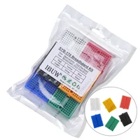 SYB-170 Universal Solderless Prototype Breadboard 170 Tie-points Mini Breadboard DIY Kit White Black Red Yellow Blue Green Each1