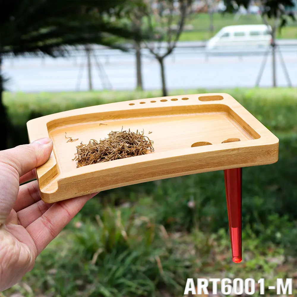 Premium Wooden Bamboo Multi-Functional Rolling Tray Cigarette Tray Support Customized Logo Smoking Accessories Wholesale 3
