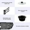 Slow Cooker, Triple Slow Cooker Buffet Server and Food Warmer, 3-Section 1.5-Quart Upgraded Oval Ceramic Pot 3