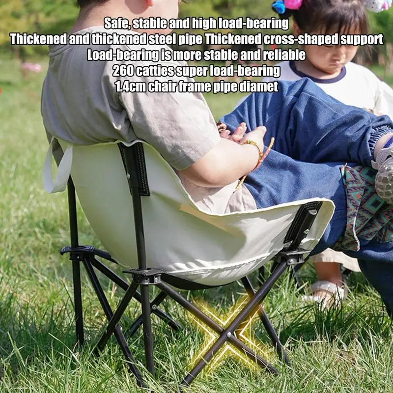 Foldable Kids Fishing Chair Camping Foldable Seat Lightweight Camping Stool Ergonomic Lounge Chair Portable Folding