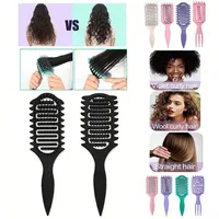 Brosse Coiffante Définition de Boucles, Brosse Démêlante Creuse pour Cheveux Bouclés Humides, Peigne à Boucles, Outils de Coiffure Professionnels 2