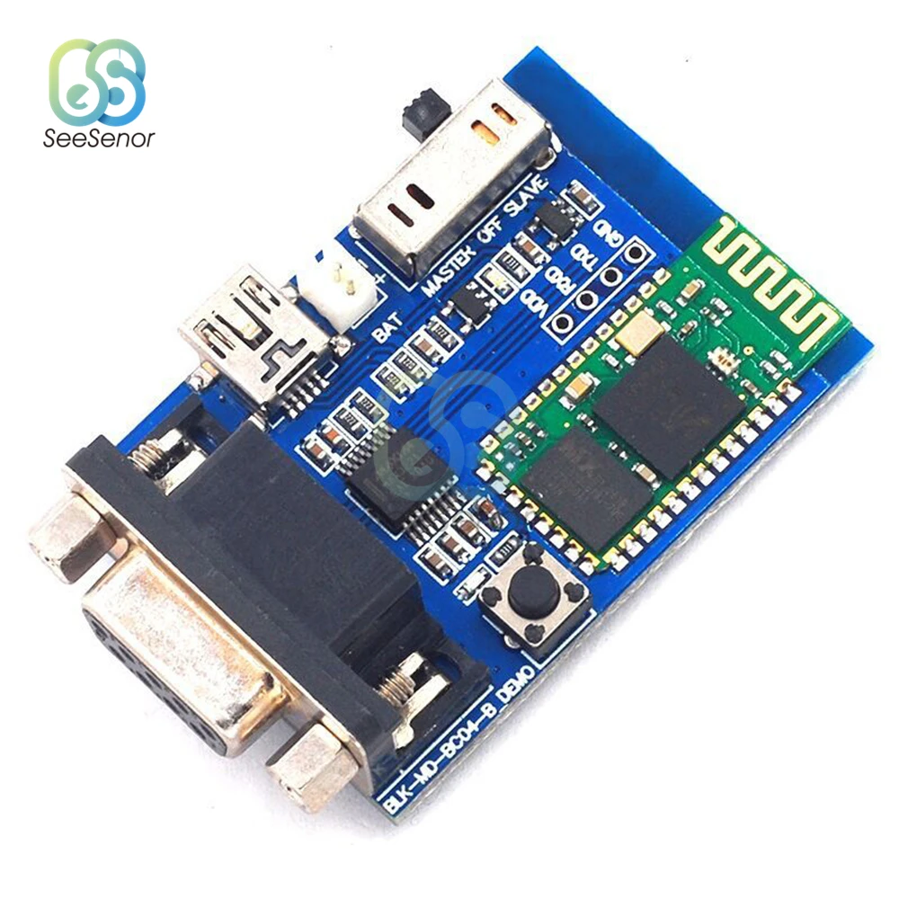 RS232 Bluetooth 직렬 어댑터 무선 직렬 통신 마스터-슬레이브 모듈 RS232 데이터 전송 모듈 5V