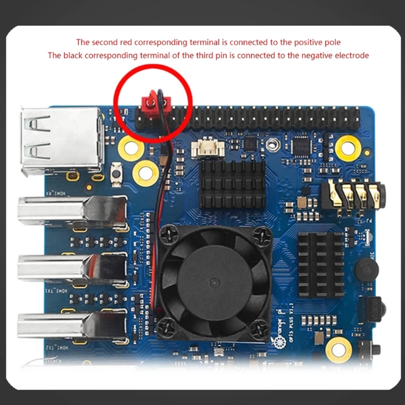 Quiet Aluminum Base Heatsink with Fan for Orange pi 5 Plus Development Board Heat Sink Running Smoothly Cooler Radiators development board raspberry pi cooler chipset cooler