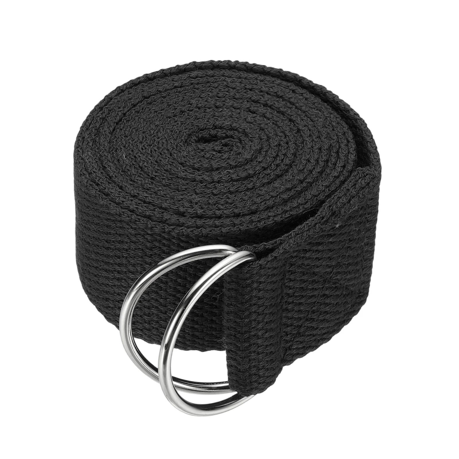 Adjustable Yoga Stretch Strap with Metal D-Ring Buckle