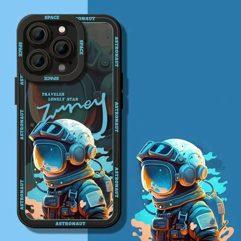 Capinha Criativa Para Astronauta Da NASA IPhone 14 Pro Max 13 11 12 De Prote&ccedil;&atilde;o Contra Choque 14