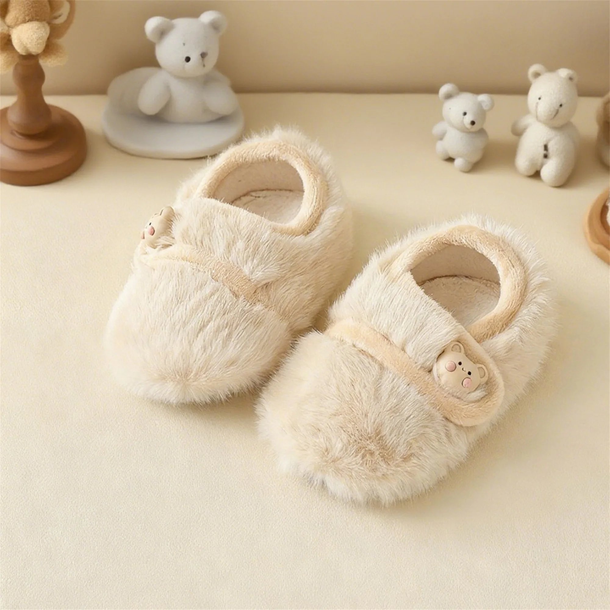 Cute Toddler Winter Boots Cozy Faux Fur Lined Snow Boots for Baby Boys Girls First Steps Non-slip Soft Sole Warm Shoes S09cefd7abbe84f8e8934908f28151e19L