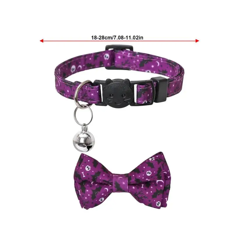 Dog Collar With Bowtie Halloween Removeable Bow Tie With Ringing Bell Dogs Cats Costumes Accessories For Traveling Photography 6