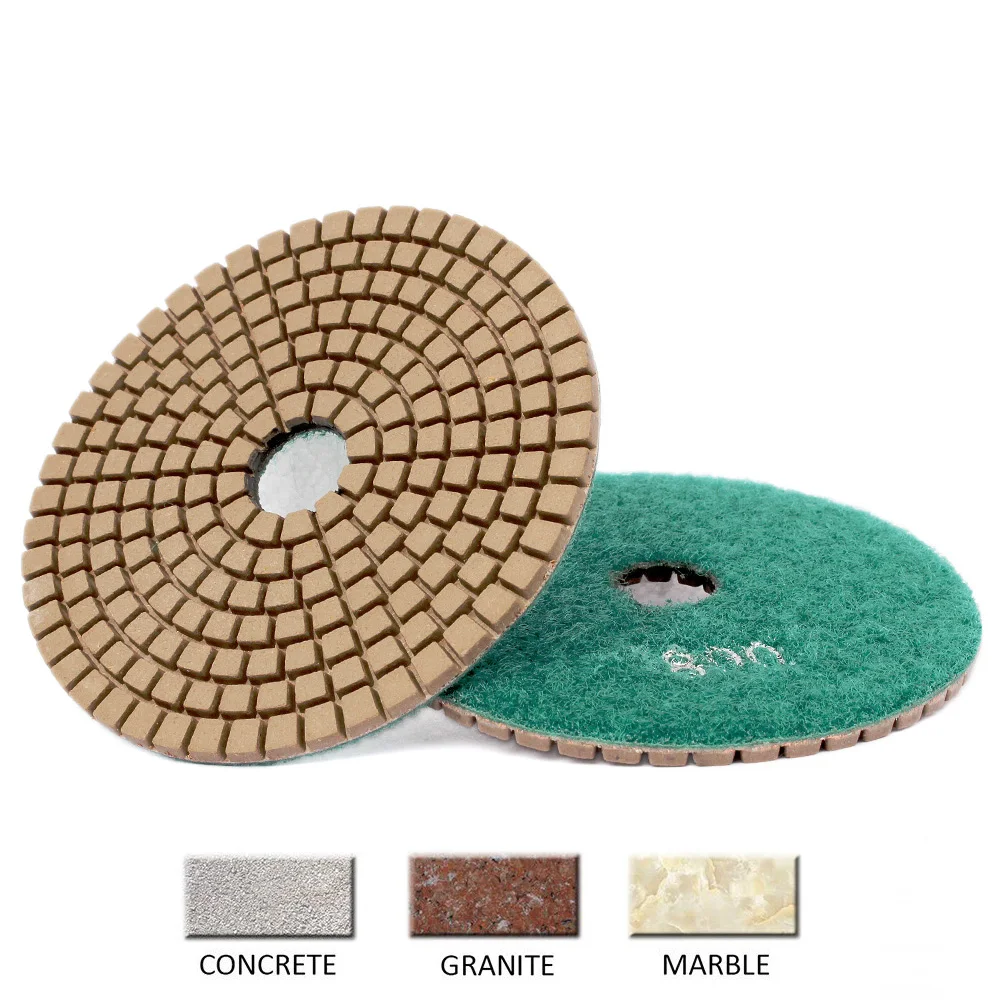 4 Inch 100mm Diamond Polishing Pad Wet Use 1 Piece Polishing Wheel For Stone Concrete Granite Tools Grinding Disc 30#-3000# grit 3 pcs quartz diamond polishing pads terrazzo stone 4 100mm resin abrasive disc grinding wheel for grinder wet use