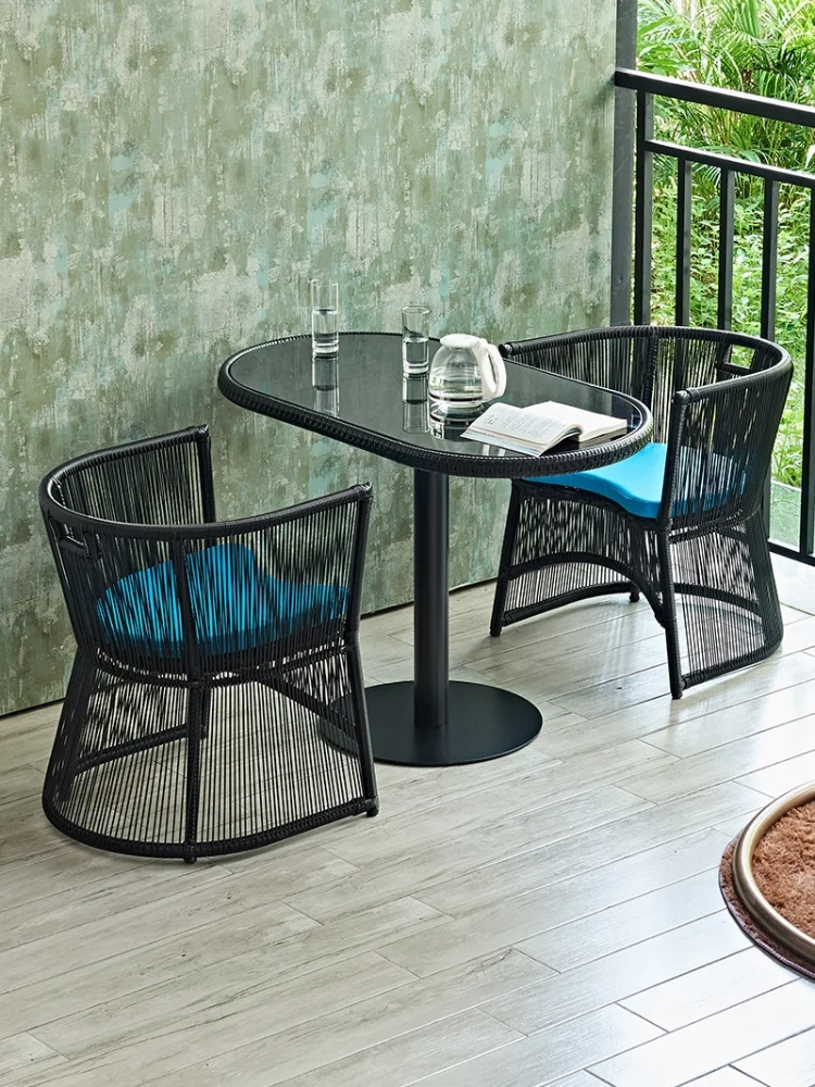 Two chairs online and coffee table