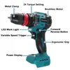 2 In 1 Cordless Electric Drill Screwdriver 24 Torque Setting Rechargeable Driver Home Handheld Power Tool For Makita 18V Battery 2