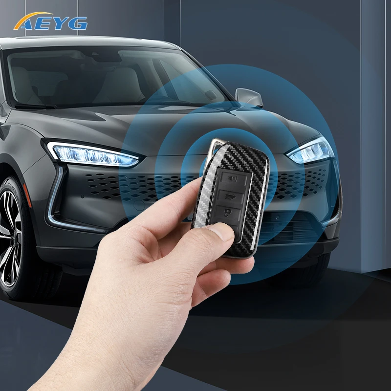 Premium Carbon Fiber Car Key Case Cover