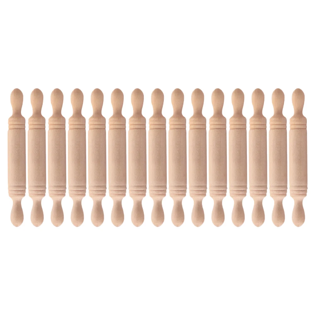 

Mini Wood Rolling Pin Stick Craft Simulation Sticks Decorative Kitchen Toys