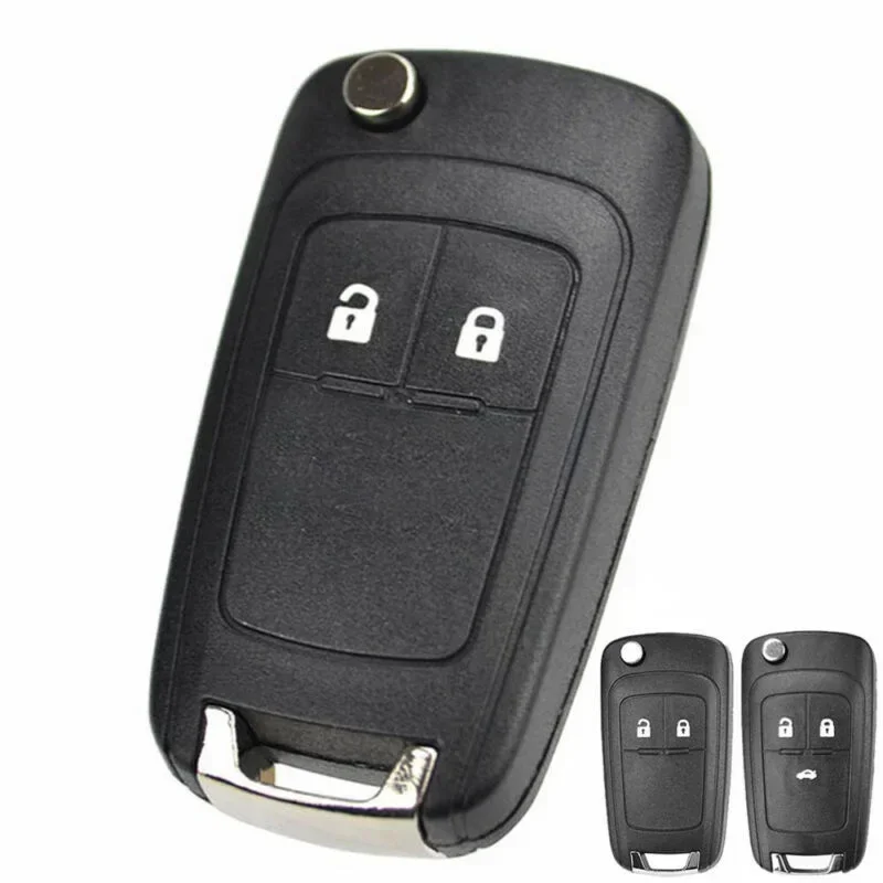 Car key shell 2/3Buttons Car Remote Key Shell Case Cover For Chevrolet Spark/Orlando/Aveo Flip Folding Key Shell Replacement