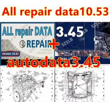 Newest Auto repair software All repair data 10.53 + autodata 3.45 software  auto data 3.45 software unlimited install+video 1