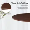 Walnut Round Dining Table 4-6 Modern Farmhouse Design Easy Care Sturdy Construction Ideal Small Spaces 4