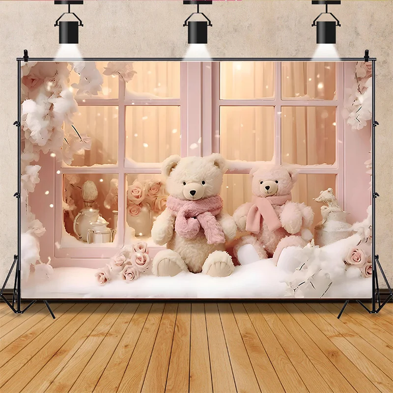 

Baby shower Newborn Photography Backdrop Prop Bear Air Balloon Christmas Decorations Happy Birthday Party Photo Background SZ-02