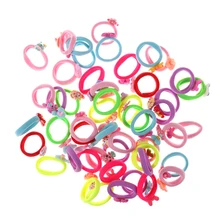 

Fashion 10pcs/lot Candy Colored Quality Elastic Cartoon Ponytail Holders Accessories Girl Women Rubber Bands Tie Gum(Mix Color)