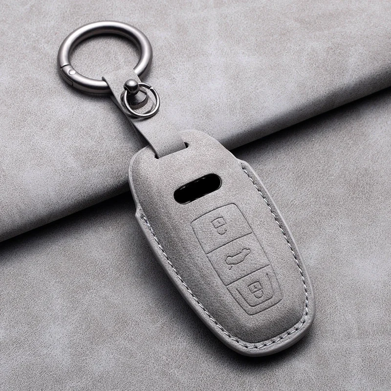 Premium Leather Car Remote Key Case Cover