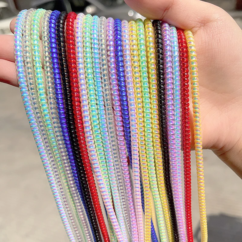 1.4m Data Line Cable Winder Protection Cable Spring Rope twine For iPhone Android USB Universal Spring Cable Winder Data Line