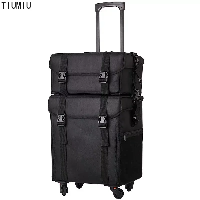 

Wheels Rolling Suitcase Luggage Ladies Trolley Bag Large Capacity Nail Technician Professional Beauty Tools Box 롤러 트렁크