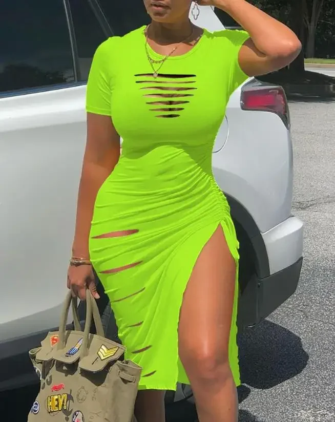 short green dresses for formal Poly USA 9236 Sequined Short Fitted Boned Dress main image 1