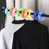 16pcs Multicolor Round Clothes Dividers Plastic Reusable Closet Rack Dividers 3.5 inch with Size Mark Hanger Separators 2
