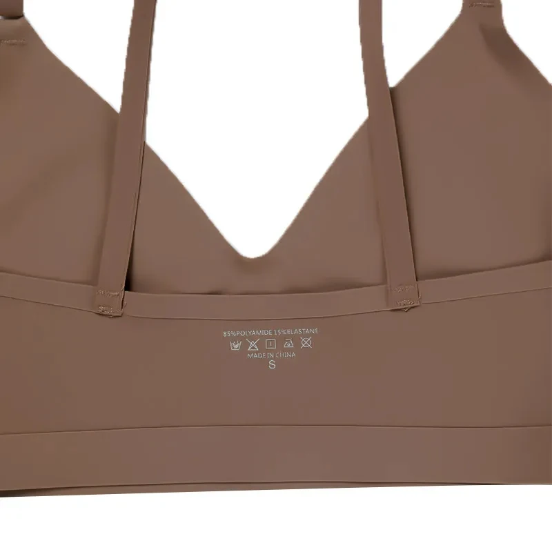 Us Size Solid Ice Silk Seamless Wireless Bras And Women Underwear Set