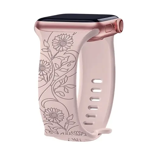 Engraved Band for Apple Watch Strap 46mm 44mm 42mm 41mm 40 45mm Ultra 3 2 49mm Floral Bracelet Iwatch Series 11 10 9 8 7 SE 6 5 - Image 30