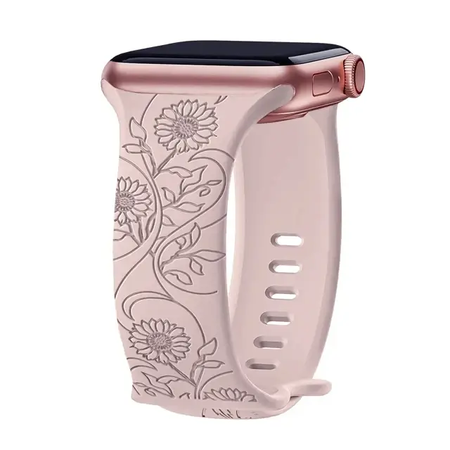 Engraved Band for Apple Watch Strap 46mm 44mm 42mm 41mm 40 45mm Ultra 3 2 49mm Floral Bracelet Iwatch Series 11 10 9 8 7 SE 6 5 - Image 30