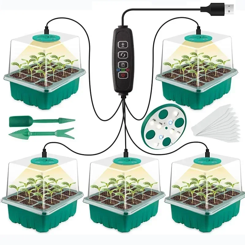 Full Spectrum LED Growing Lamp Seed Starter Trays Greenhouse For Indoor Plant Germinating Intelligent Control led grow light grow light