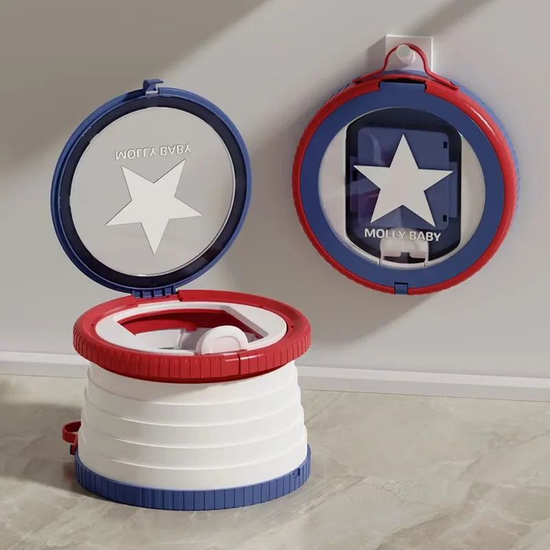 ABS Children's Portable Foldable Small Toilet for Outdoor Use Emergency Seat Toilet for Both Boys and Girls Travel Bedpan 5