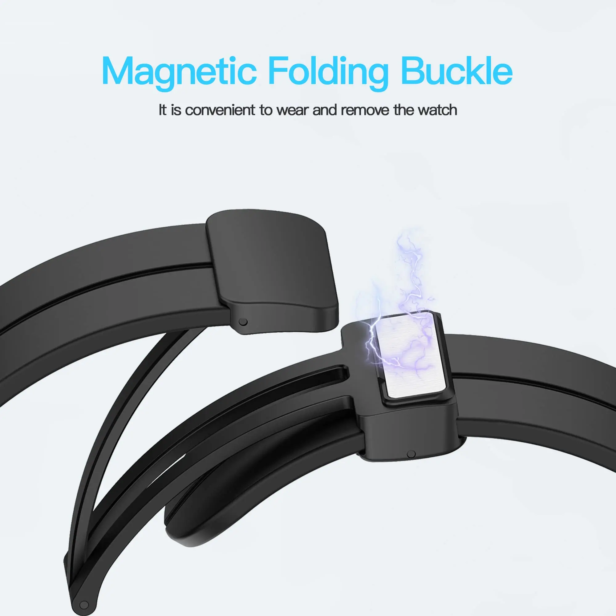 Magnetic Silicone Watch Band with Adjustable Strap