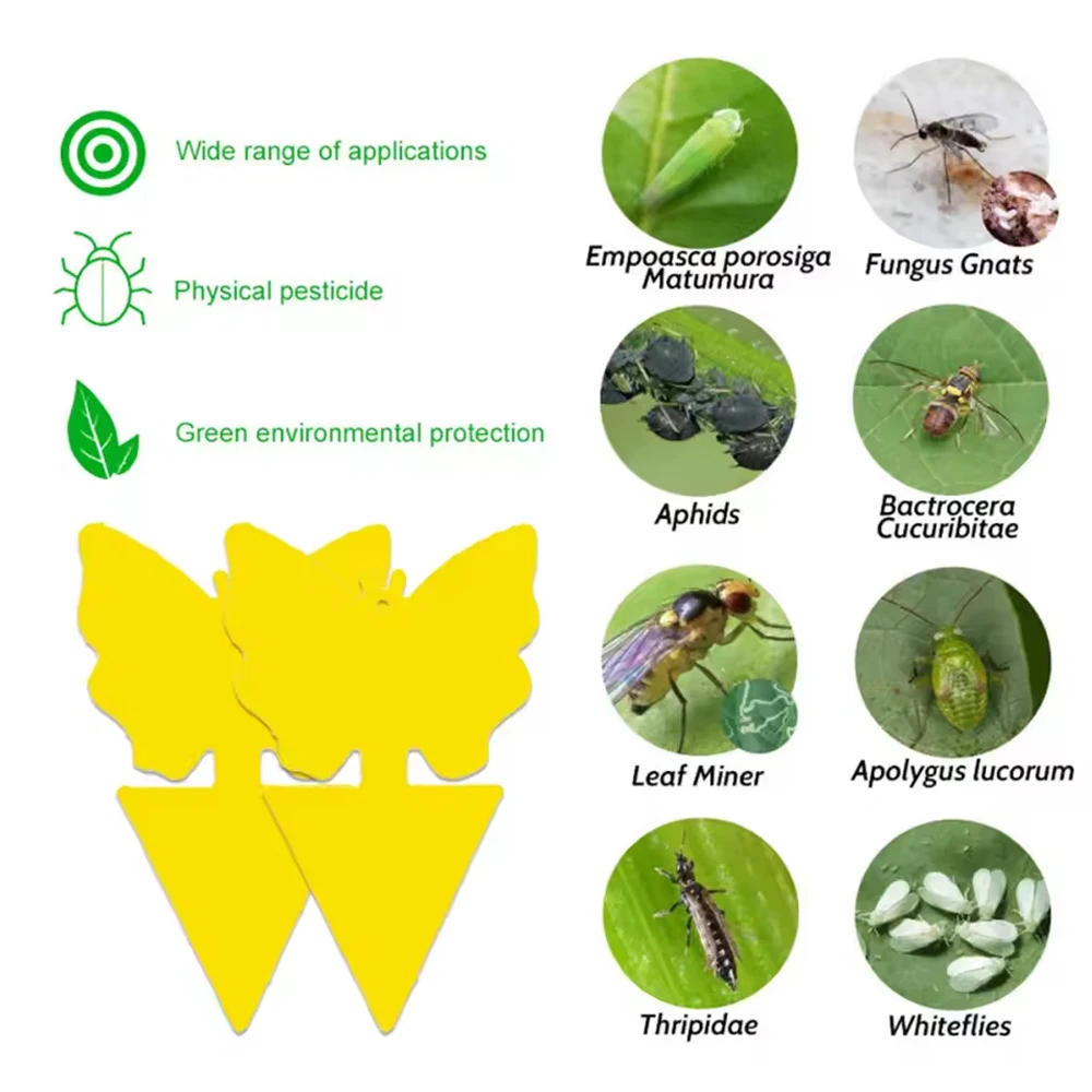 Strong Yellow Sticky Traps for Indoor-Outdoor Flying Pests - 450 Pack