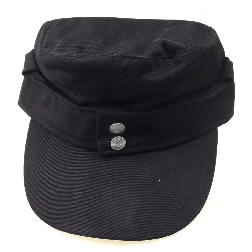 WWII German Elite EM Summer Panzer M43 Field Cotton Cap Hat Black Size EU 57 58 59 60 61 62