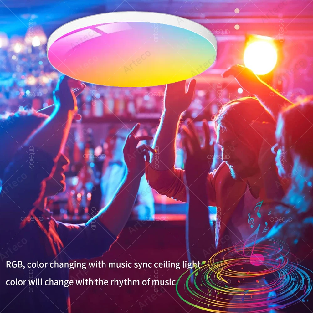EWelink Zigbee Smart Ceiling Light 24W Zigbee Led Ceiling Lamp RGBCW Led Ceilings Lights Alexa Smart Lamp For Room Yandex Alice