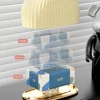 Luxury Tissue Box Desktop Tissue Organizer Shell Tissue Container Case Paper Holder Napkin Holder Household Storage Box 3