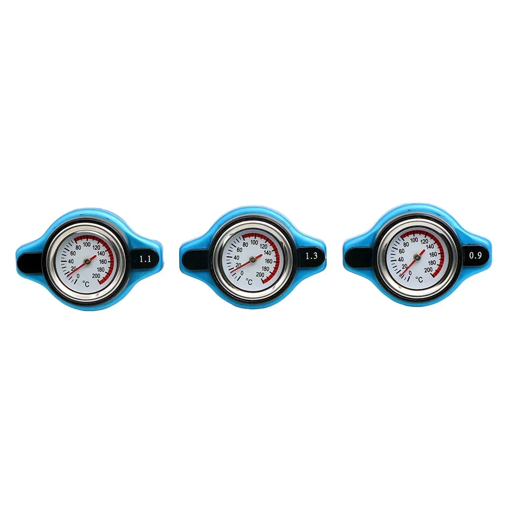 Radiator Cap Car Automobile Styling Thermo Radiator Cap Tank Cover Water Temperature Gauge Utility Safe 0.9 Bar/ 1.1 Bar/1.3 Bar