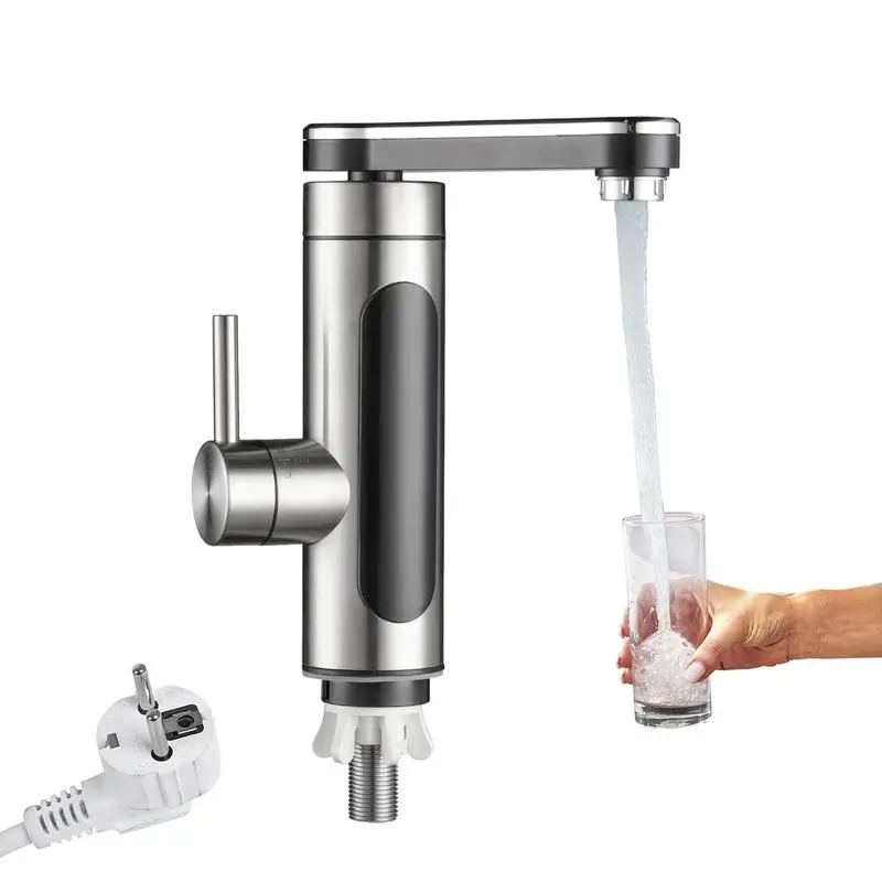 

Hot Water Heater Electric Faucet Tankless Tap Water Faucet Fast Heating Electric Rotatable 3300W Temperature Display With LED