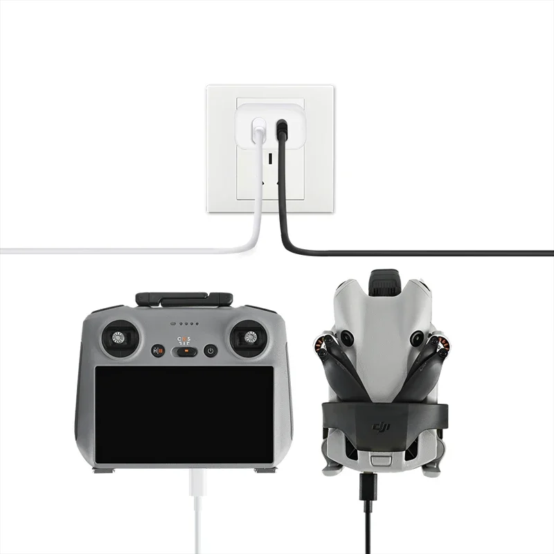 30W Charging Plug Gallium Nitride Charger USB PD Port Type-C Cable For DJI Mini 3 3Pro / Mini 4 Pro Drone Accessories Drone Charger