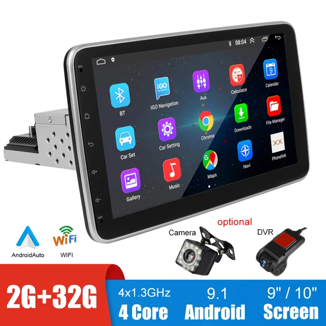 Reproductor Multimedia giratorio para coche, Radio con GPS, WiFi, Android  10, pantalla de 360 grados, 16/32G, 4 núcleos, ESTÉREO - AliExpress