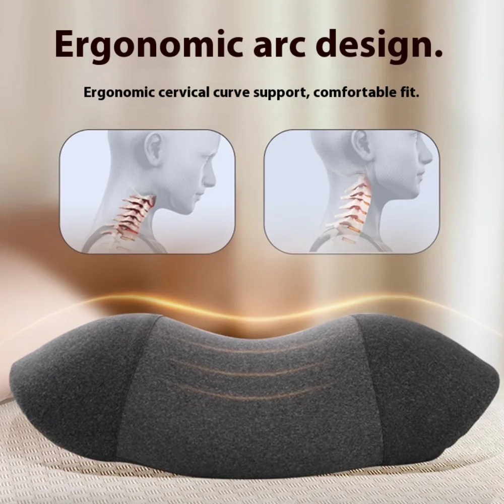 Massager Pillow Electric Vibration Hot Compress Orthopedic Sleeping Pillow Neck Shoulder Massage Relaxation Neck Support Pillow
