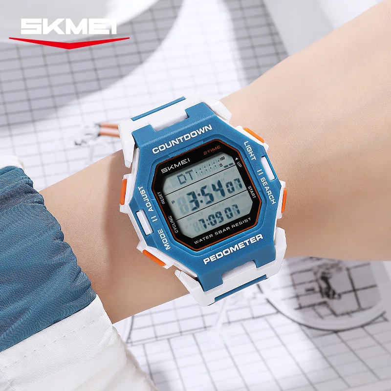 รูปสินค้า นาฬิกาดิจิตอล SKMEI ฟังก์ชั่นครบ หน้าปัดเรืองแสง สำหรับผู้ชาย