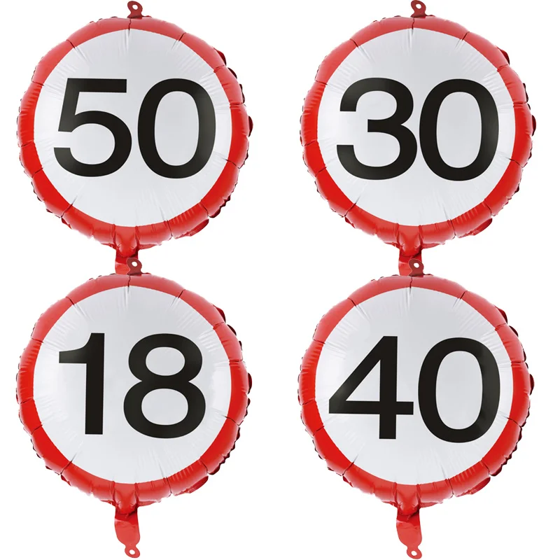 

Number Balloons 18 30 40 50th for Birthday Anniversary Party Decorations Race Car Theme Party Supplies